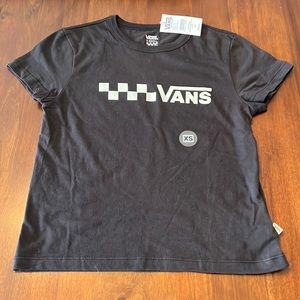 NWT Vans X-Small Black Form Fitting Young Women’s T-shirt